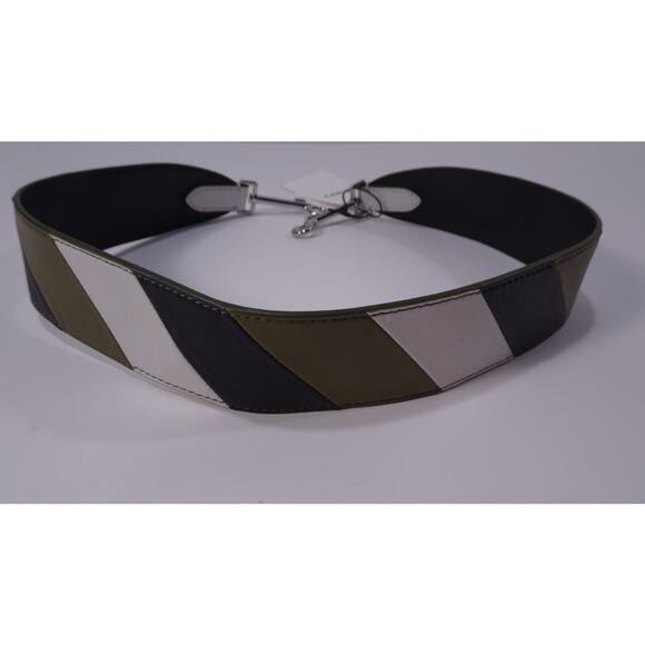 Theory Women's Transformer Patchwork Strap Military Green Halyan Leather NWT 125 - Picture 10 of 15